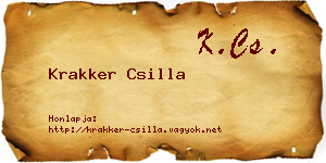 Krakker Csilla névjegykártya