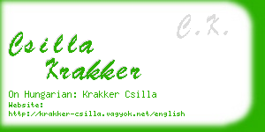 csilla krakker business card